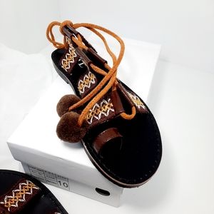 POL Women’s Boho Chic  Flat Sandals Size 10 NEW IN BOX